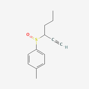 molecular formula C13H16OS B14571540 1-(Hex-1-yne-3-sulfinyl)-4-methylbenzene CAS No. 61783-75-3
