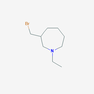 molecular formula C9H18BrN B14571587 3-(Bromomethyl)-1-ethylazepane CAS No. 61472-16-0