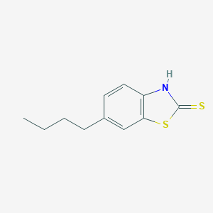 molecular formula C11H13NS2 B145716 2(3H)-Benzothiazolethione,6-butyl-(9CI) CAS No. 131785-57-4