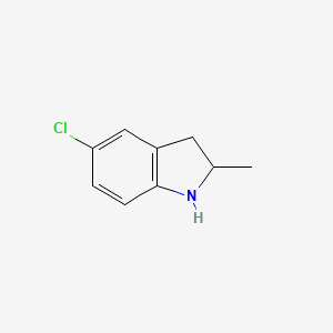 molecular formula C9H10ClN B1457163 5-chloro-2-methyl-2,3-dihydro-1H-indole CAS No. 68579-13-5