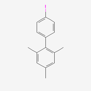 molecular formula C15H15I B14571636 4'-Iodo-2,4,6-trimethyl-1,1'-biphenyl CAS No. 61347-20-4