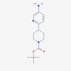 molecular formula C15H23N3O2 B1457167 叔丁基 4-(5-氨基吡啶-2-基)哌啶-1-甲酸酯 CAS No. 885693-48-1