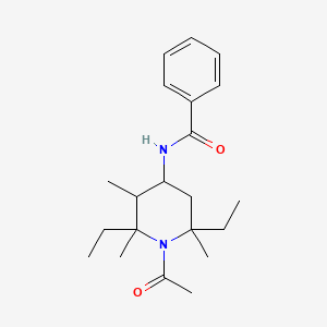 molecular formula C21H32N2O2 B14571713 N-(1-Acetyl-2,6-diethyl-2,3,6-trimethylpiperidin-4-yl)benzamide CAS No. 61683-12-3