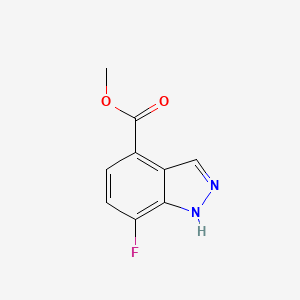 molecular formula C9H7FN2O2 B1457172 7-氟-1H-吲唑-4-羧酸甲酯 CAS No. 1079993-19-3