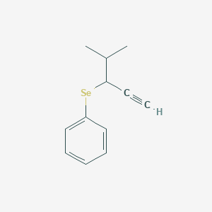 molecular formula C12H14Se B14571735 [(4-Methylpent-1-yn-3-yl)selanyl]benzene CAS No. 61713-52-8
