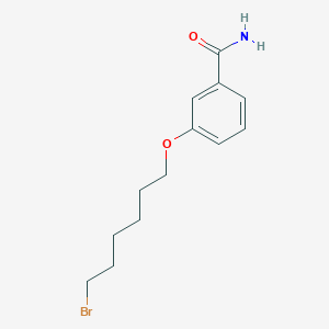 molecular formula C13H18BrNO2 B1457174 3-[(6-Bromohexyl)oxy]benzenecarboxamide CAS No. 951122-28-4