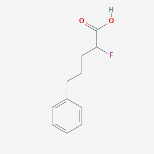 molecular formula C11H13FO2 B1457177 2-Fluoro-5-phenylpentanoic acid CAS No. 1071002-03-3