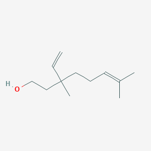 molecular formula C12H22O B14571778 3-Ethenyl-3,7-dimethyloct-6-EN-1-OL CAS No. 61685-52-7