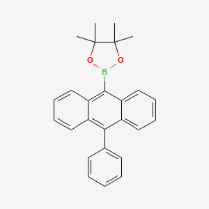 molecular formula C26H25BO2 B1457179 (10-Phenyl-9-anthracenyl)boronic acid pinacol ester CAS No. 460347-59-5