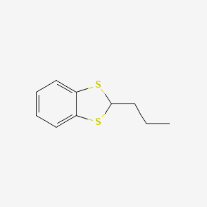 molecular formula C10H12S2 B14571795 1,3-Benzodithiole, 2-propyl- CAS No. 61666-76-0