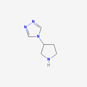 molecular formula C6H10N4 B1457180 4-(pyrrolidin-3-yl)-4H-1,2,4-triazole CAS No. 1186300-52-6