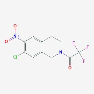 molecular formula C11H8ClF3N2O3 B1457181 1-(7-氯-6-硝基-3,4-二氢异喹啉-2(1H)-基)-2,2,2-三氟乙酮 CAS No. 1097920-65-4