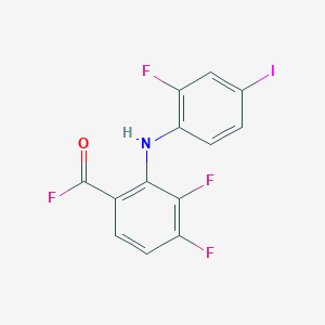 molecular formula C13H6F4INO B1457183 3,4-Difluoro-2-((2-fluoro-4-iodophenyl)amino)benzoyl fluoride CAS No. 934664-19-4