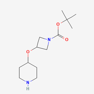 molecular formula C13H24N2O3 B1457184 Tert-butyl 3-(piperidin-4-yloxy)azetidine-1-carboxylate CAS No. 926906-42-5