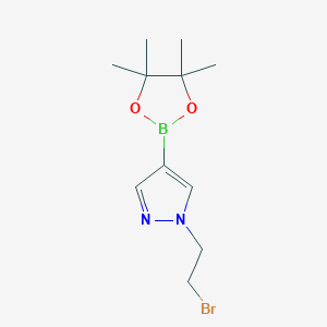molecular formula C11H18BBrN2O2 B1457185 1-(2-Bromo-ethyl)-4-(4,4,5,5-tetramethyl-[1,3,2]dioxaborolan-2-yl)-1H-pyrazole CAS No. 1111269-34-1