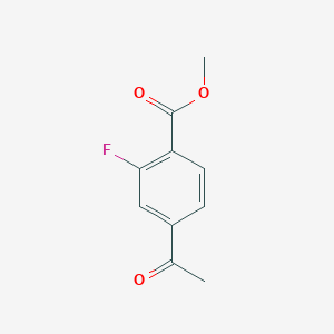 molecular formula C10H9FO3 B1457187 4-乙酰基-2-氟苯甲酸甲酯 CAS No. 1006876-12-5