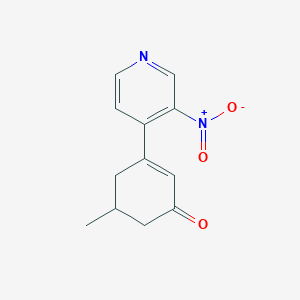 molecular formula C12H12N2O3 B1457188 5-Methyl-3-(3-nitropyridin-4-yl)cyclohex-2-enone CAS No. 1187055-95-3