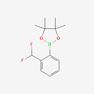 molecular formula C13H17BF2O2 B1457189 2-(2-(Difluoromethyl)phenyl)-4,4,5,5-tetramethyl-1,3,2-dioxaborolane CAS No. 879275-72-6