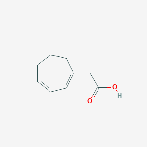 molecular formula C9H12O2 B14571927 (Cyclohepta-1,3-dien-1-yl)acetic acid CAS No. 61604-46-4
