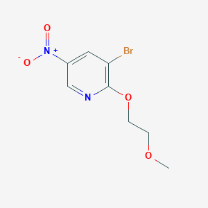 molecular formula C8H9BrN2O4 B1457199 3-Bromo-2-(2-methoxyethoxy)-5-nitropyridine CAS No. 1198319-46-8