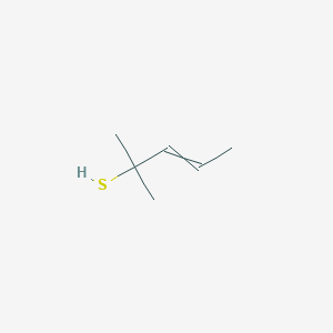 molecular formula C6H12S B14572066 2-Methylpent-3-ene-2-thiol CAS No. 61758-11-0