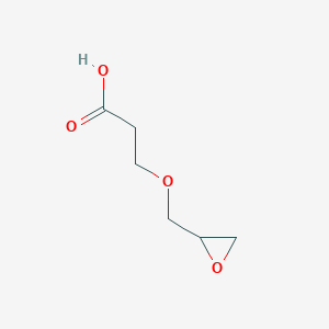 molecular formula C6H10O4 B14572095 3-[(Oxiran-2-yl)methoxy]propanoic acid CAS No. 61633-09-8