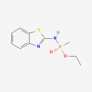 molecular formula C10H13N2O2PS B14572110 Ethyl N-1,3-benzothiazol-2-yl-P-methylphosphonamidate CAS No. 61500-19-4