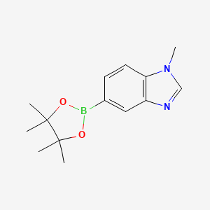 molecular formula C14H19BN2O2 B1457212 1-甲基-5-(4,4,5,5-四甲基-1,3,2-二氧杂硼环-2-基)-1H-苯并[d]咪唑 CAS No. 1107627-02-0