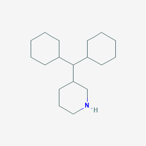 molecular formula C18H33N B14572124 3-(Dicyclohexylmethyl)piperidine CAS No. 61656-05-1