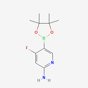 4-Fluoro-5-(4,4,5,5-tetramethyl-1,3,2-dioxaborolan-2-yl)pyridin-2-amine