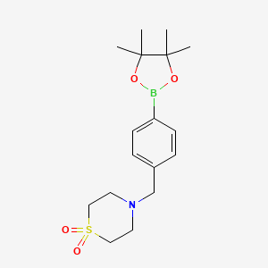 4-[4-(4,4,5,5-Tetramethyl[1,3,2]dioxaborolan-2-yl)benzyl]thiomorpholine 1,1-dioxide