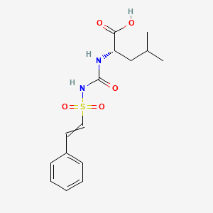 molecular formula C15H20N2O5S B14572262 N-[(2-Phenylethenesulfonyl)carbamoyl]-L-leucine CAS No. 61299-03-4