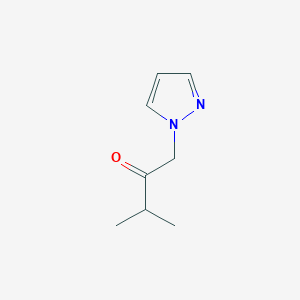 molecular formula C8H12N2O B1457227 3-methyl-1-(1H-pyrazol-1-yl)butan-2-one CAS No. 64921-99-9