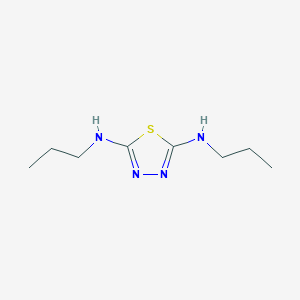 molecular formula C8H16N4S B14572277 N~2~,N~5~-Dipropyl-1,3,4-thiadiazole-2,5-diamine CAS No. 61785-11-3