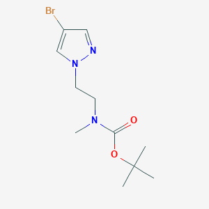 molecular formula C11H18BrN3O2 B1457230 [2-(4-Bromo-pyrazol-1-yl)-ethyl]-methyl-carbamic acid tert-butyl ester CAS No. 877399-67-2