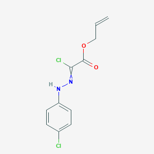 molecular formula C11H10Cl2N2O2 B14572319 Prop-2-en-1-yl chloro[2-(4-chlorophenyl)hydrazinylidene]acetate CAS No. 61363-98-2