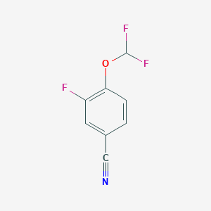 molecular formula C8H4F3NO B1457232 4-(Difluoromethoxy)-3-fluorobenzonitrile CAS No. 954388-59-1