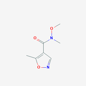 molecular formula C7H10N2O3 B1457238 N-methoxy-N,5-dimethylisoxazole-4-carboxamide CAS No. 1220419-21-5