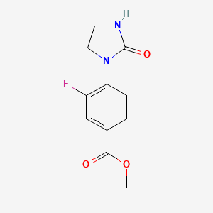 molecular formula C11H11FN2O3 B1457240 Methyl 3-fluoro-4-(2-oxoimidazolidin-1-yl)benzoate CAS No. 950981-59-6