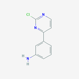 molecular formula C10H8ClN3 B1457241 3-(2-Chloro-4-pyrimidinyl)aniline CAS No. 859516-82-8