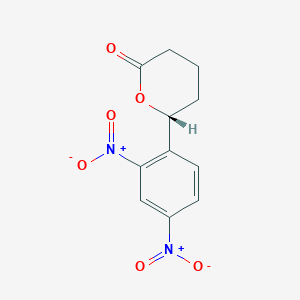 molecular formula C11H10N2O6 B14572415 (6R)-6-(2,4-Dinitrophenyl)oxan-2-one CAS No. 61520-99-8