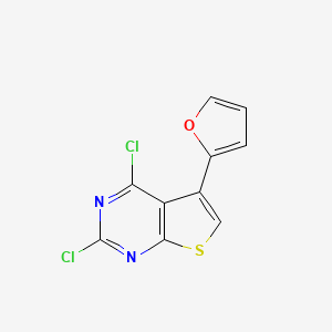 molecular formula C10H4Cl2N2OS B1457246 2,4-Dichloro-5-(2-furyl)thieno[2,3-d]pyrimidine CAS No. 1428141-39-2
