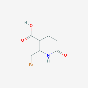 molecular formula C7H8BrNO3 B1457248 2-(Bromomethyl)-6-oxo-1,4,5,6-tetrahydropyridine-3-carboxylic acid CAS No. 1437312-15-6