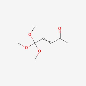 molecular formula C8H14O4 B14572489 5,5,5-Trimethoxypent-3-en-2-one CAS No. 61203-80-3