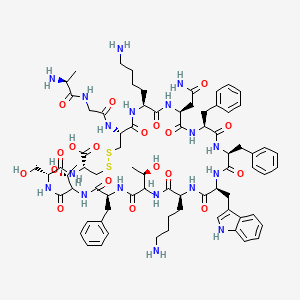 molecular formula C76H104N18O19S2 B14572495 13-Serine-somatostatin CAS No. 61557-10-6