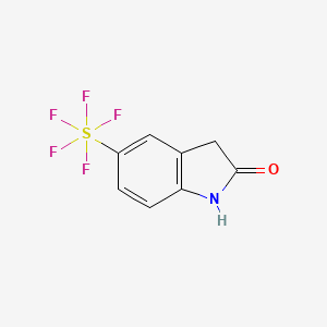 molecular formula C8H6F5NOS B1457250 5-(Pentafluorosulfanyl)-1,3-dihydro-indol-2-one CAS No. 1379812-11-9