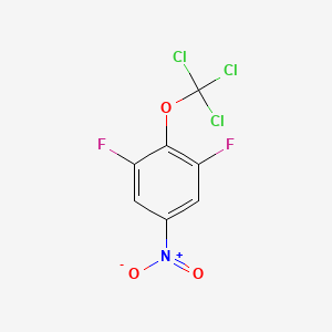molecular formula C7H2Cl3F2NO3 B1457252 1,3-Difluoro-5-nitro-2-(trichloromethoxy)benzene CAS No. 1417566-37-0