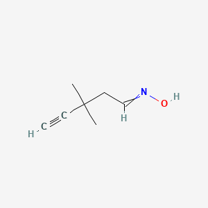 molecular formula C7H11NO B14572533 N-(3,3-Dimethylpent-4-yn-1-ylidene)hydroxylamine CAS No. 61603-02-9
