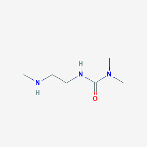 molecular formula C6H15N3O B1457256 3,3-Dimethyl-1-[2-(methylamino)ethyl]urea CAS No. 1423117-50-3