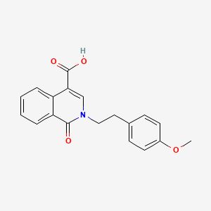 molecular formula C19H17NO4 B1457257 2-[2-(4-甲氧基苯基)乙基]-1-氧代-1,2-二氢异喹啉-4-羧酸 CAS No. 1352542-61-0